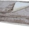 Plaid Supersoft 2-zijdig Taupe/beige -Speelgoed Winkel 0212185 86 87 b