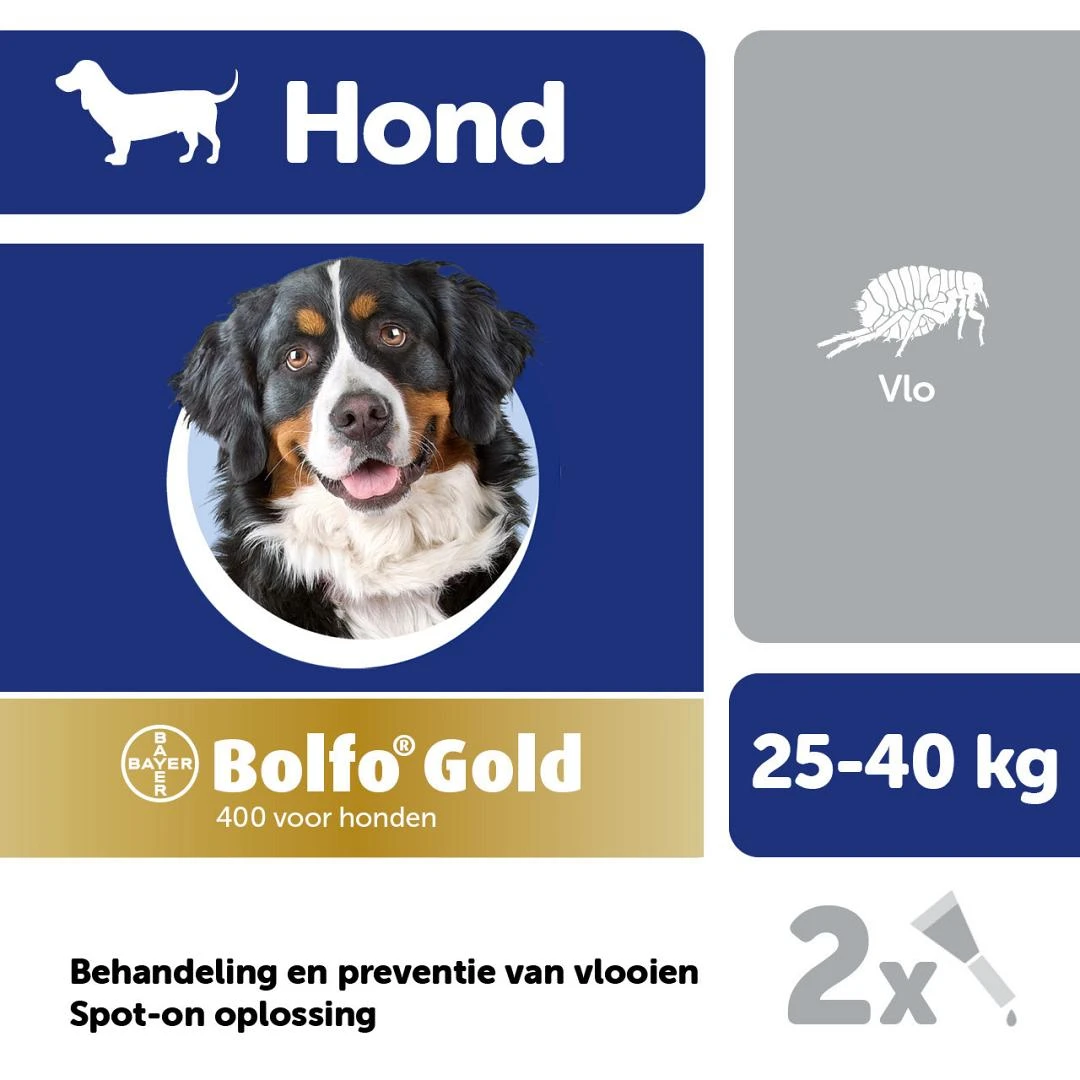 Bolfo Gold 400 Hond 2 Pipetten 4 Bolfo Gold 400 Hond 2 Pipetten - Afbeelding 2