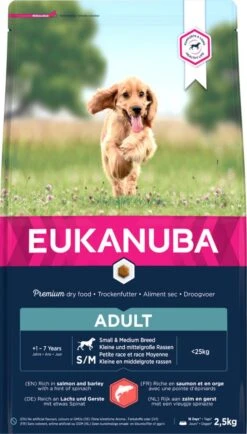 Eukanuba Hondenvoer Adult Small/Medium Salmon & Barley 2,5 Kg