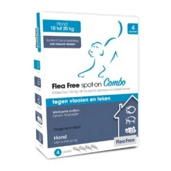 Flea Free Spot-On Combo Hond 10 - 20 Kg 4 Pipetten